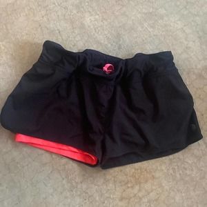MPG XL black Pink Spandex Lined Atheltic Running Shorts